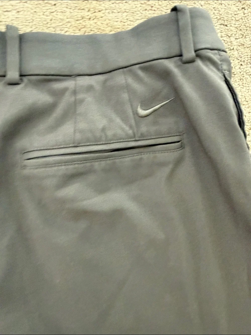 Nike Men's Flat-Front Gray Performance Shorts